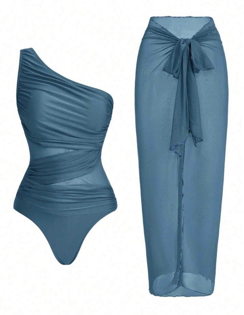 Traje de baño azul 2607