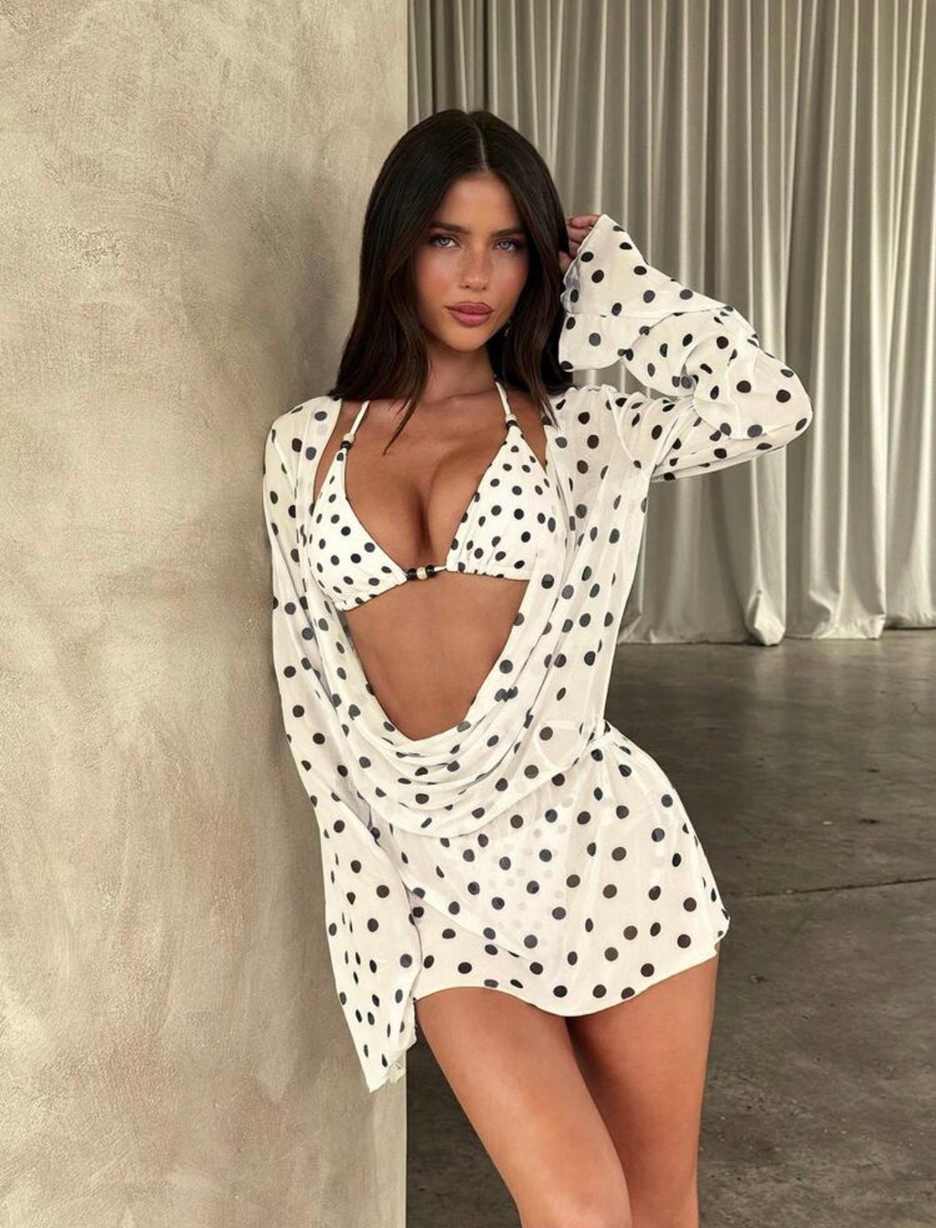 Bikini blanco polka dots